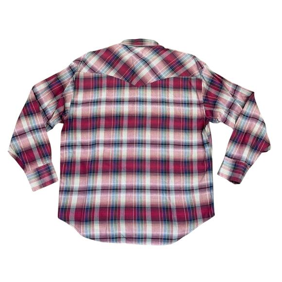 Pendleton Red Plaid Button Down Shirt Men’s Large Long Sleeve Vintage - Picture 5 of 5